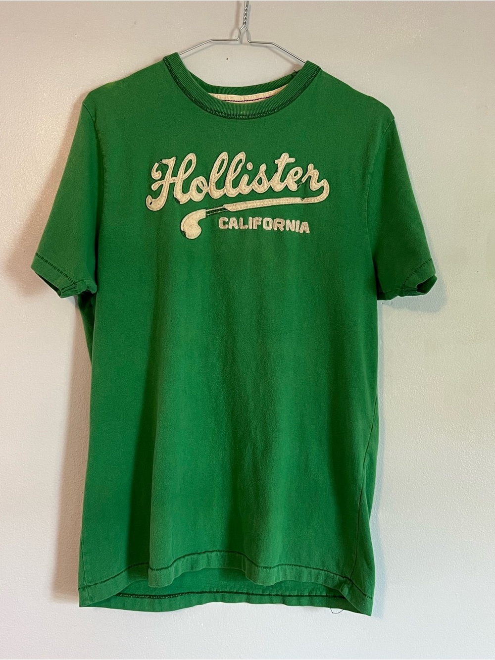 Hollister Green Short Sleeve Logo Tee